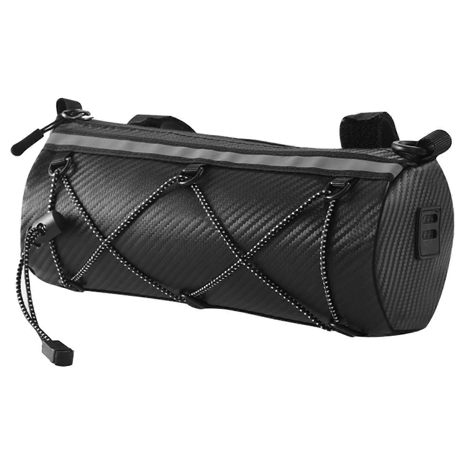 Handlebar Bag, Bicycle Handlebar Bag, Bicycle Front Frame Storage, Bicycle Handlebar Bag, Front Reflective Strips with Strap
