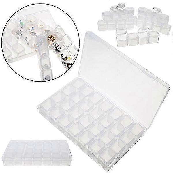 Storage box with 28 compartments - 17.5 x 11 cm size
