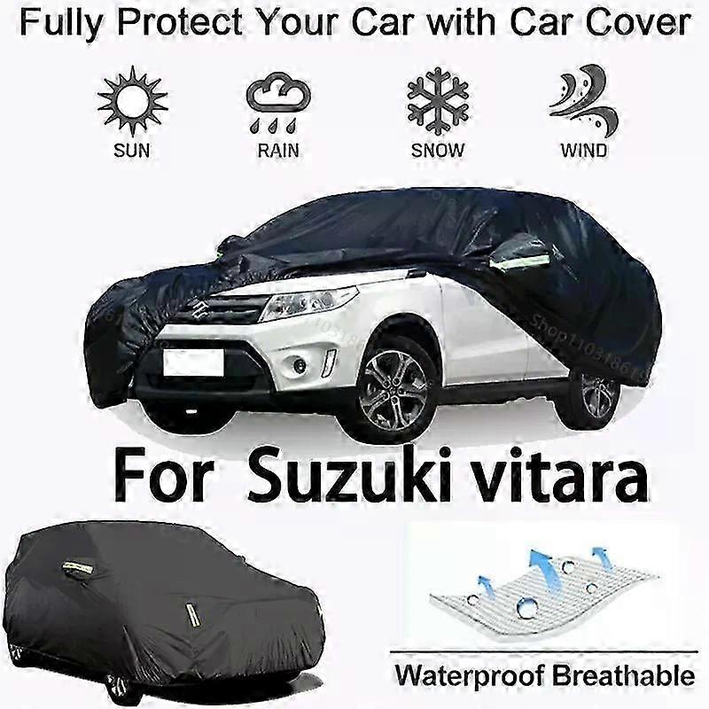 Πλήρες κάλυμμα αυτοκινήτου για Suzuki Vitara Προστατευτικός Εξοπλισμός Εξωτερικού Χώρου-Αντιχιονιστικός, Αντιηλιακός, Αδιάβροχος και Ανθεκτικός στη Σκόνη Αξεσουάρ Αυτοκινήτου SZRH A-X