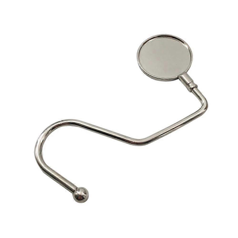 Portable Foldable Bag Hook Handbag Holder Table Hook Women Handbag Organizer Office Desk Side Hooks (30) Silver 30