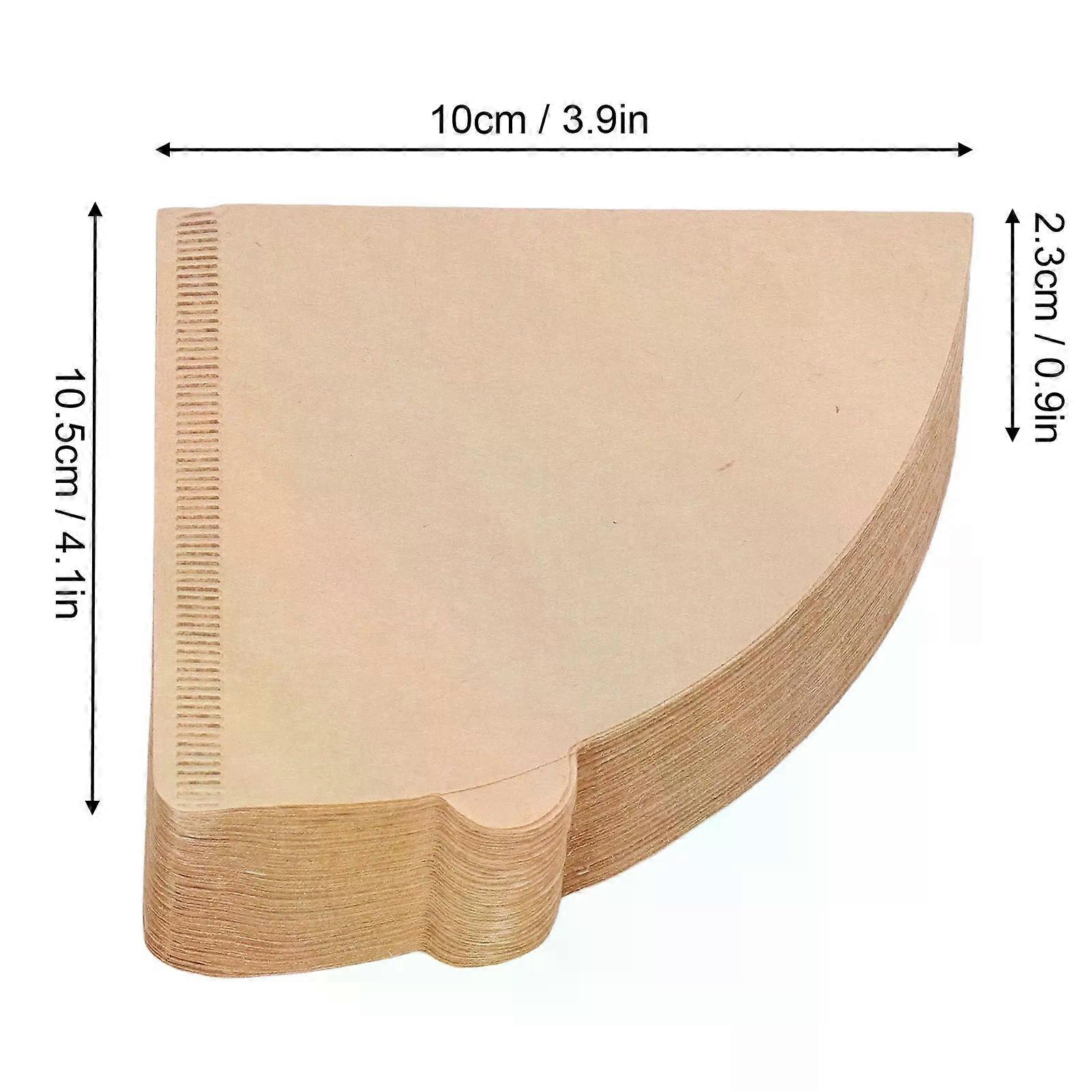 100PCS Coffee Filter Paper Cone Shaped Disposable Coffee Strainer Paper Coffee Brewing Filter Natural Filter Paper Accessory