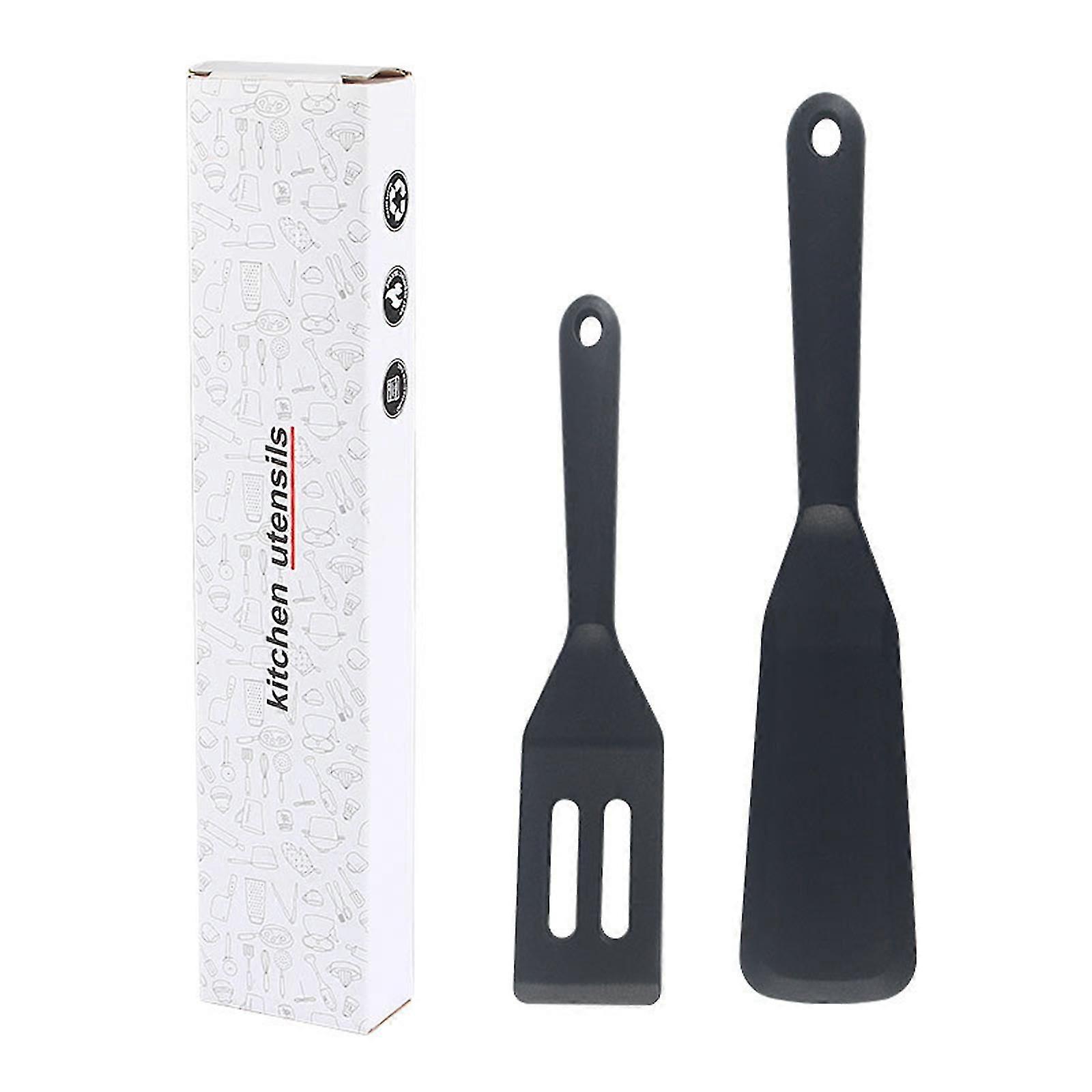 2 st Mini Silikonspatel, Värmebeständig & Non-stick Köksspatel för Matlagning & Servering av Flip Eggs