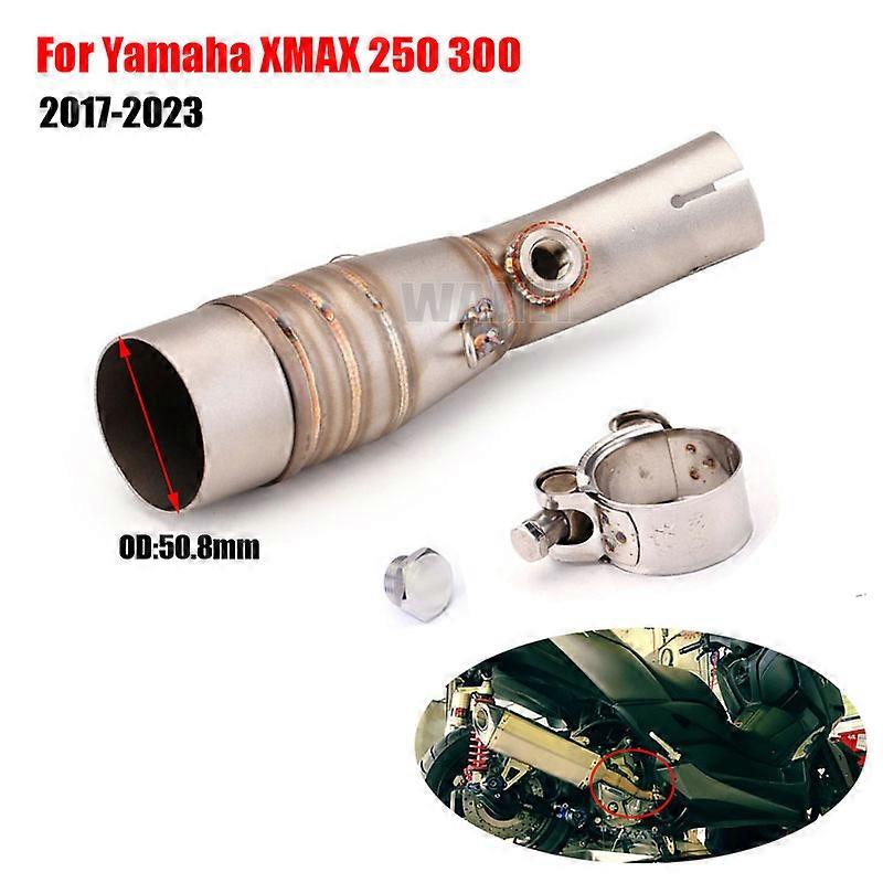 Muffler system 51mm for motorcycle, modification of the central connecting hose, for Yamaha XMAX 250 300 XMAX250 XMAX300 2017 – 2023