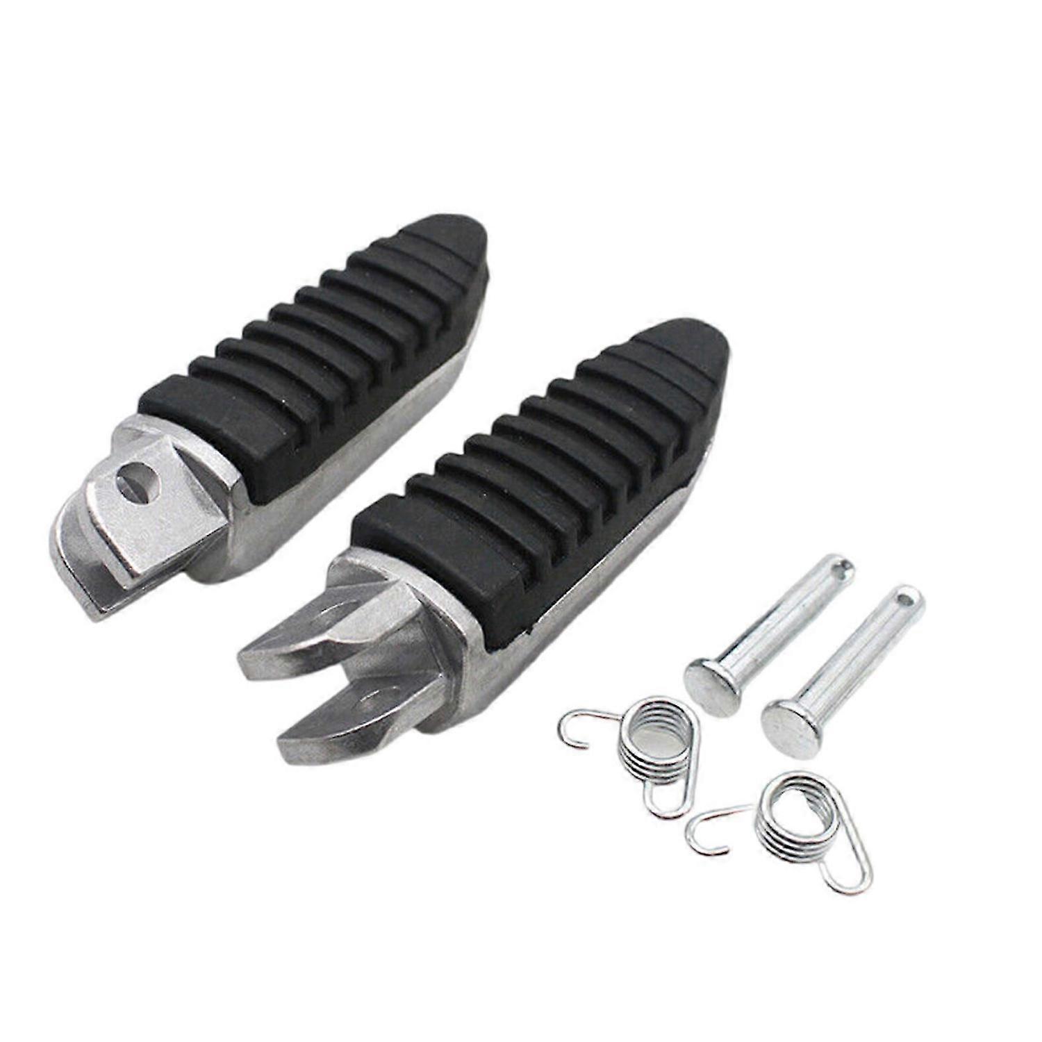 2PCS Left & Right Aluminum Motorcycle Folding Foot Pegs Footrest Pedal Step