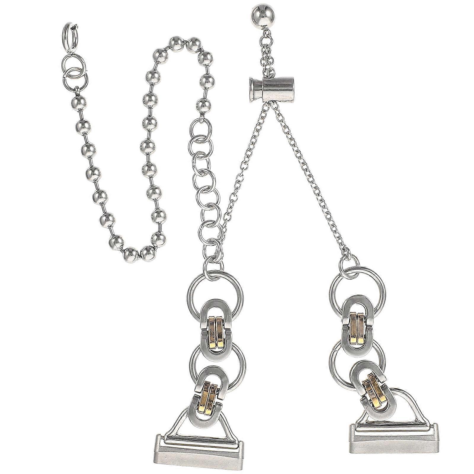 Stainless Steel Watch Strap Chain Style Adjustable Work Parties Exercise Casual Wear 25x2.4cm 1Pack