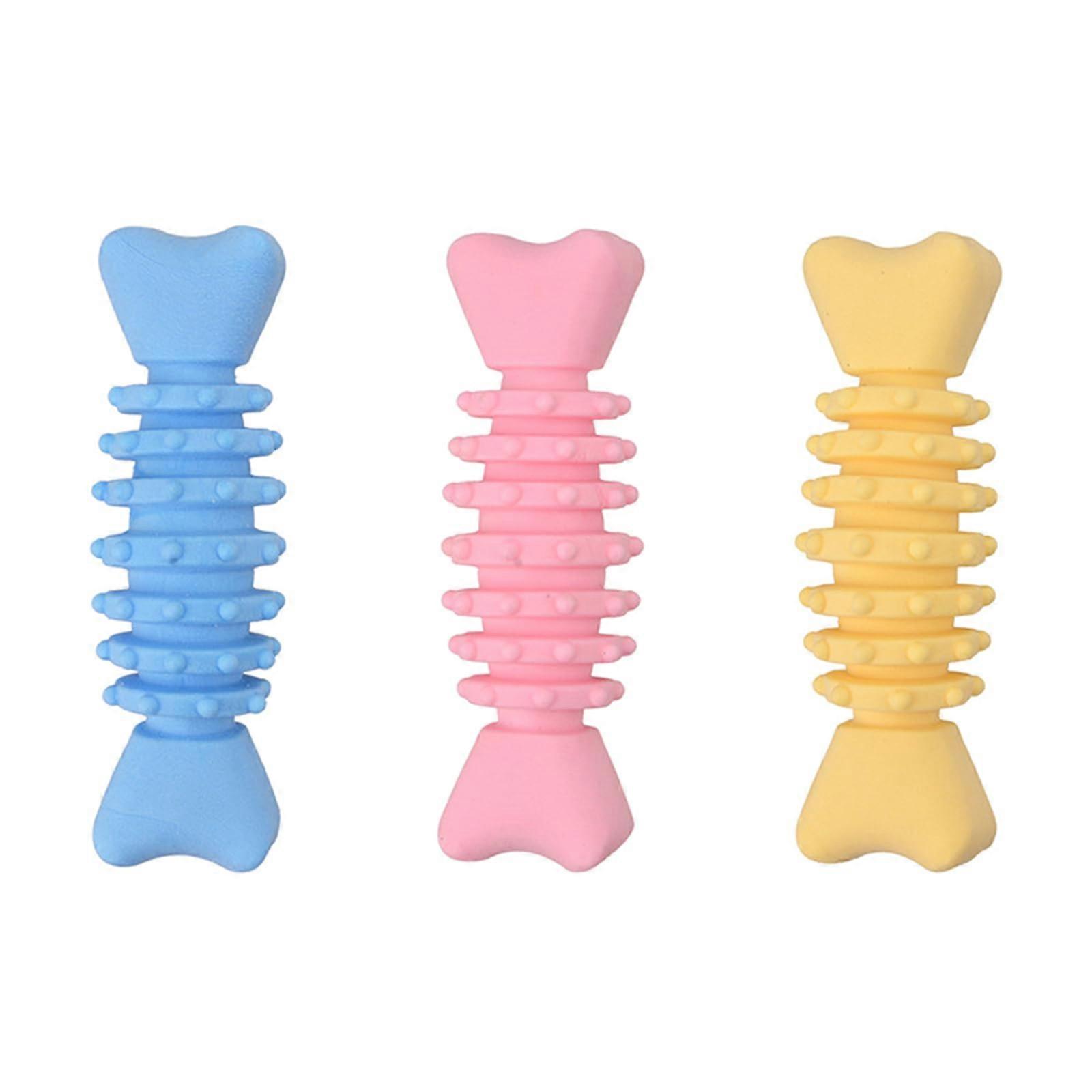 Pet Chew Toy Soft Tething Bone for Dogs, Durable Fishbone Design for Aggressive Chewers, Interactive Gum Relief Toy