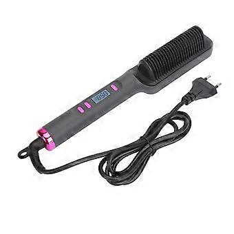 Hair Straightener Brush 3D Teeth Multi Temp Modes PTC Uniform Heating Negative Ion Auto Off Straightening Comb 110?220V EU PlugYMMR)