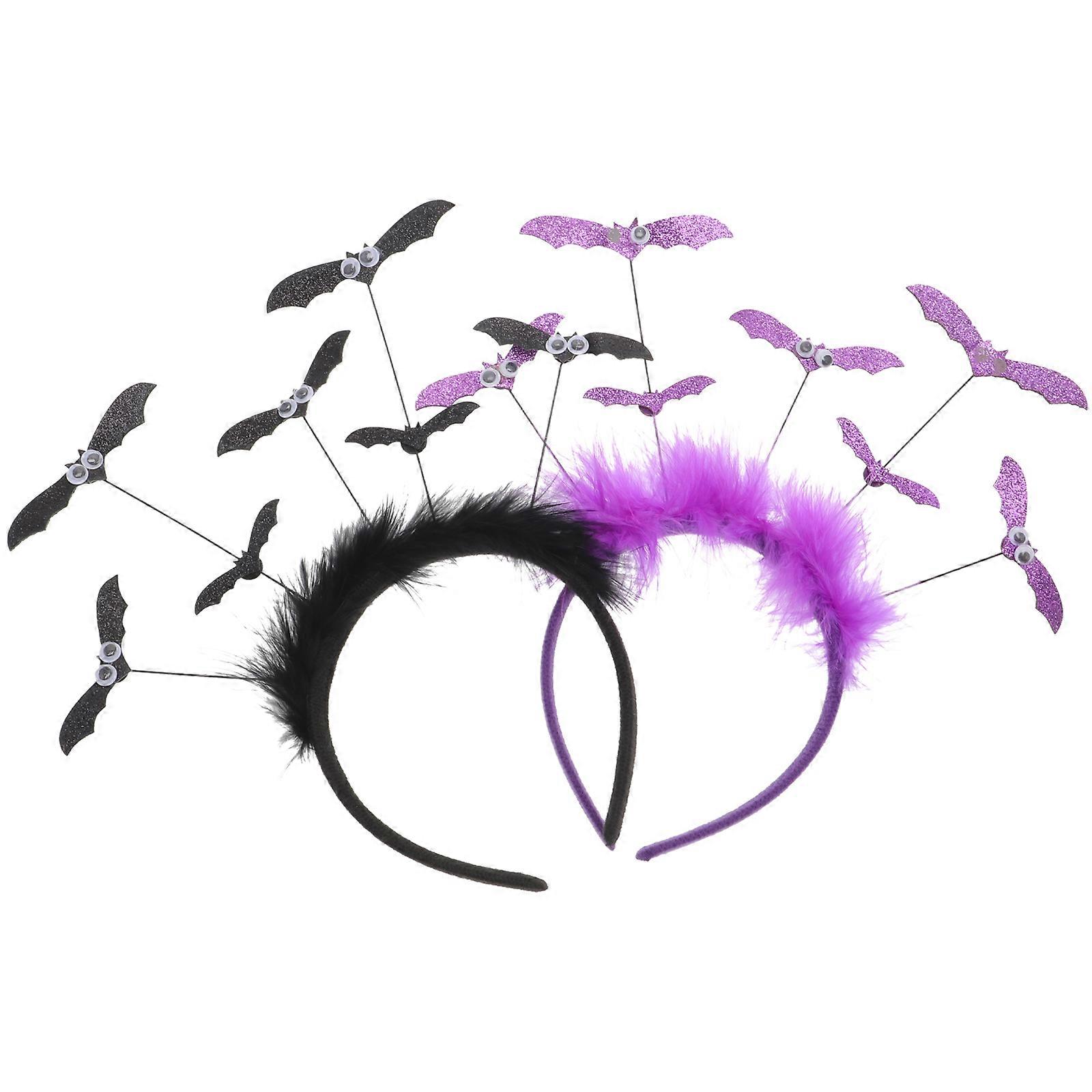 Halloween Themed Headband Bat Shape Cosplay Accessory Size 2Pcs
