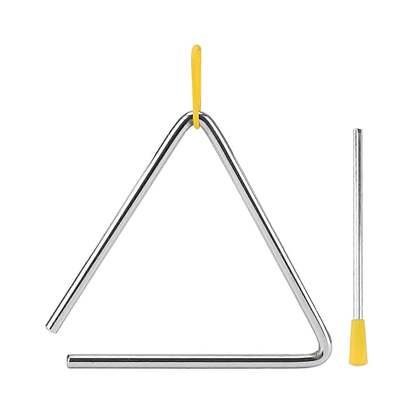 Rhythm Steel Triangles Rhythm Music, Music Lighting Tool with Fire Path, Metal Strike Triangles Dinner Bell 6 inches