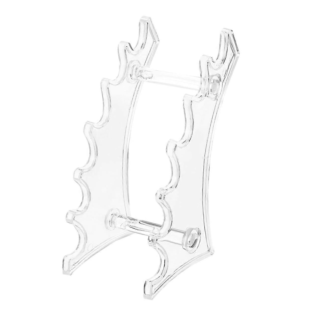 Acrylic Curved Pen Holder for Makeup Brushes and Writing Instruments, Unique Design for Office and School Organization