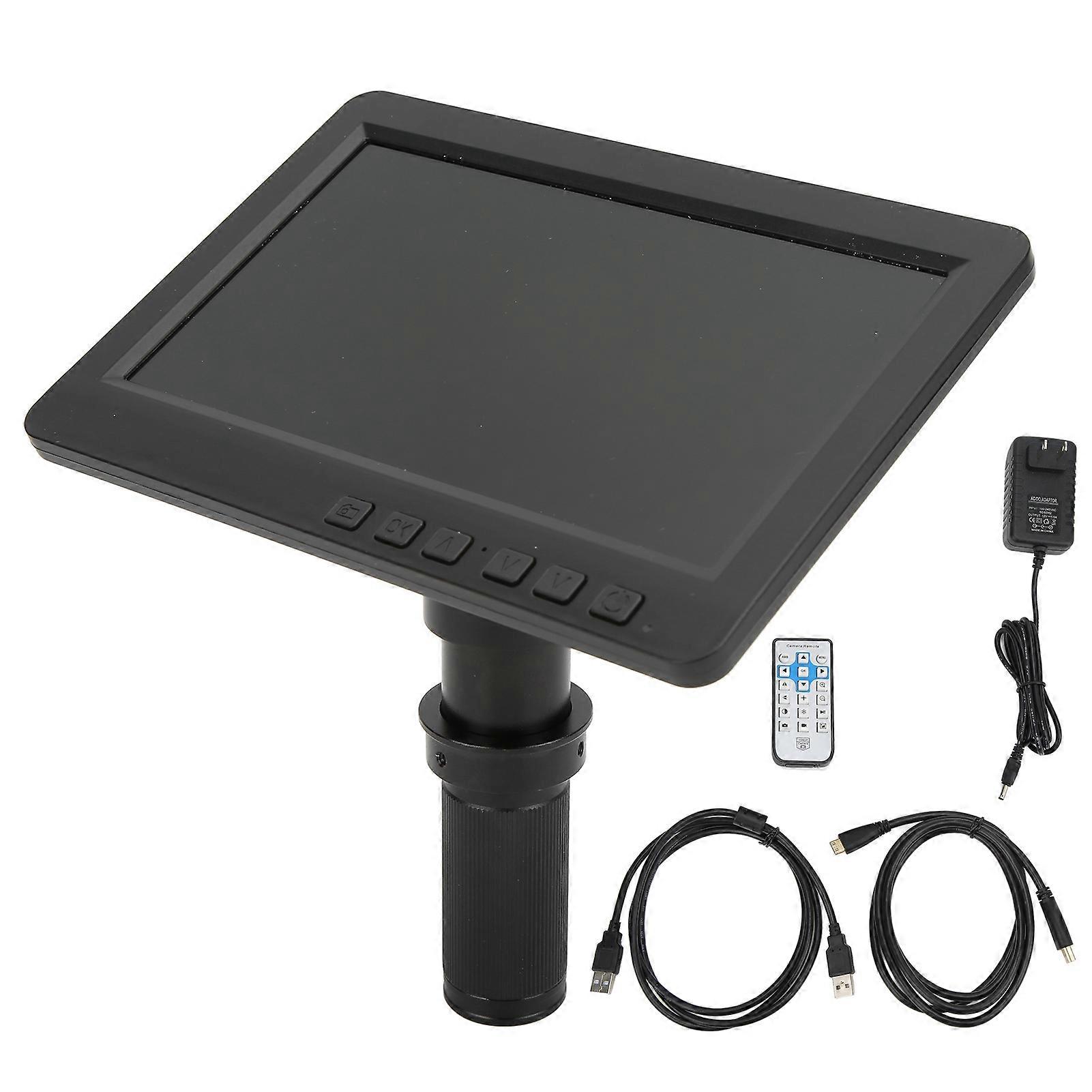 7in 26MP Pixel Digital Microscope 150X Microscope Magnifying Glass for Welding Electronics 100‑240VACUS Plug