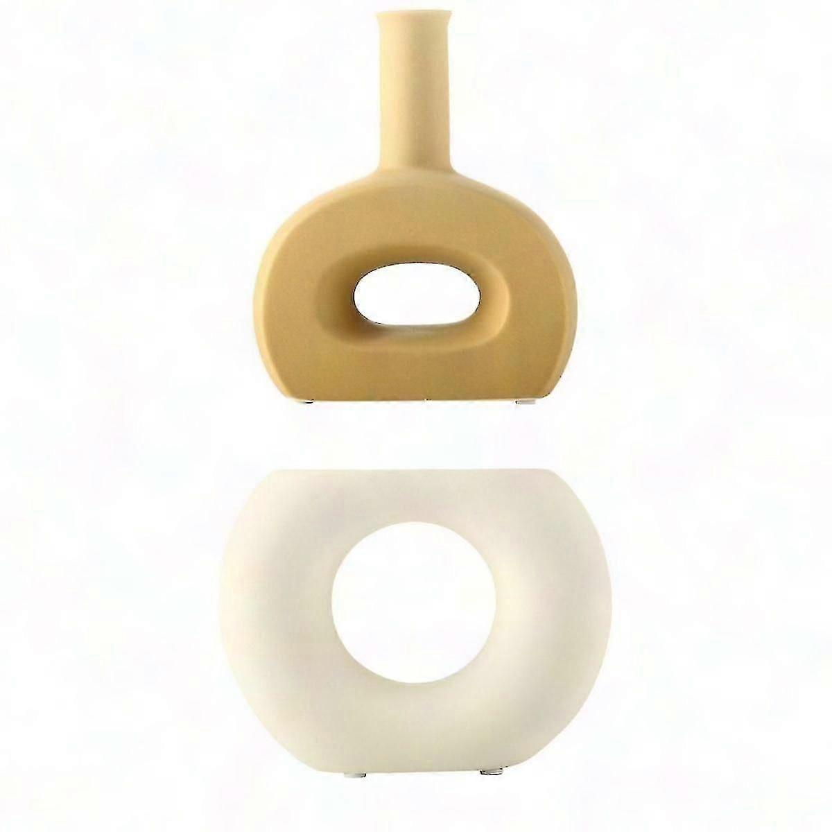 2 Pack Ceramic Bud Vases Minimalist Decor Use