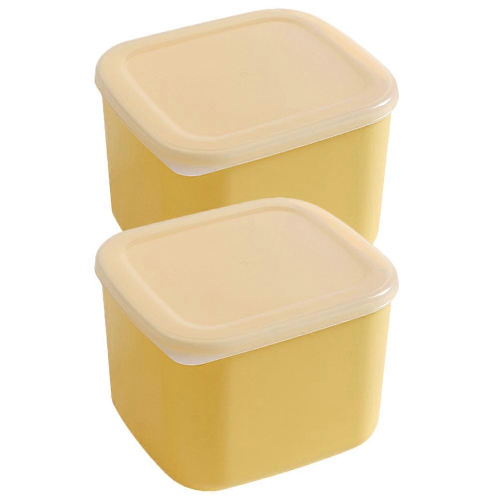 Yellow Cheese Holder for Refrigerator Sliced Cheese Container PP PE Material Keeps Food Fresh