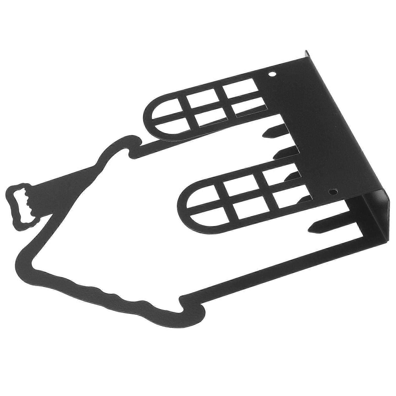 Modern Key and Mail Holder for Wall Mount Black Iron Hooks for with Large Storage Capacity