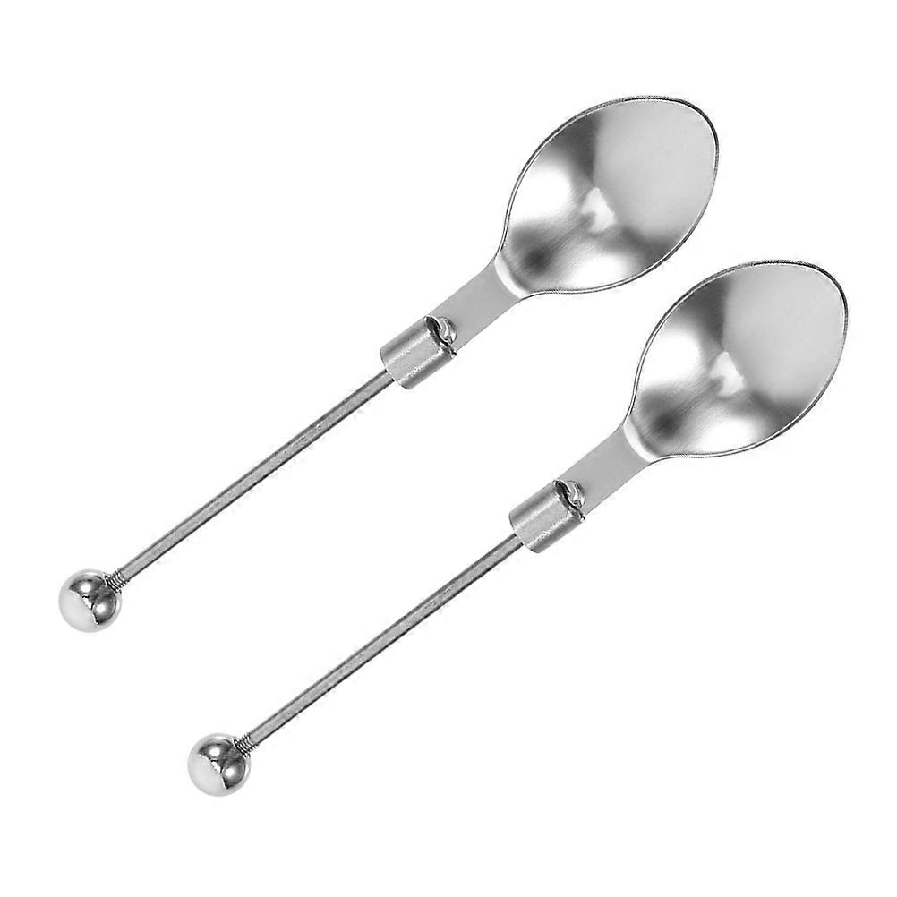 Here's a refined and professional product description for your **2pcs Beadable Spoon Set Stainless Steel Spoons for Hot Tea, DIY Design for Stirring