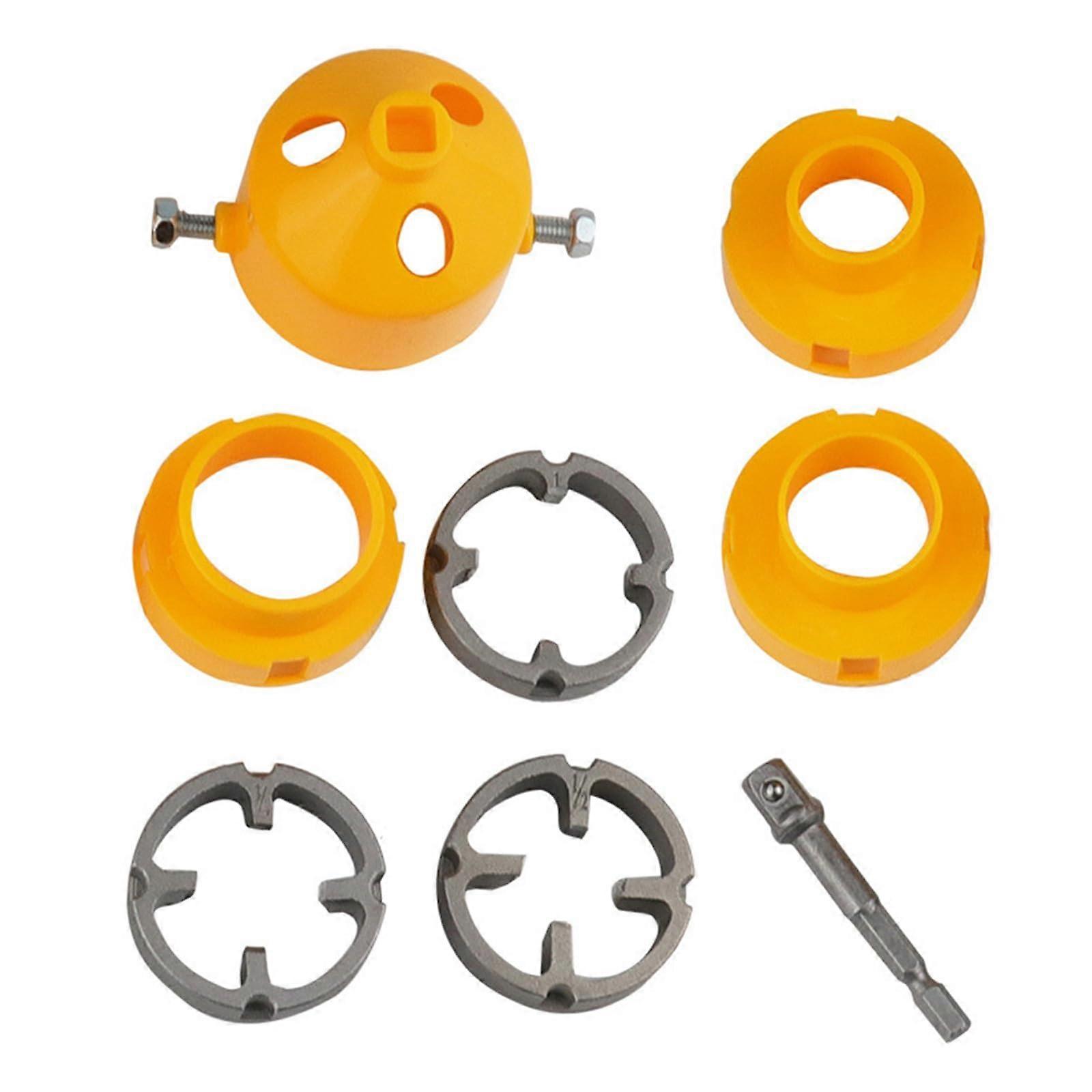 8 pieces PVC threading tool, electric drill, pipe threading tool for converting drills into pipe threaders