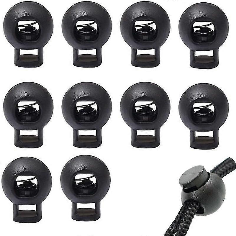 Single-hole cord stopper, 10 cord clips, rope stopper up to ø 5.5 mm for jacket, sportswear, backpac p