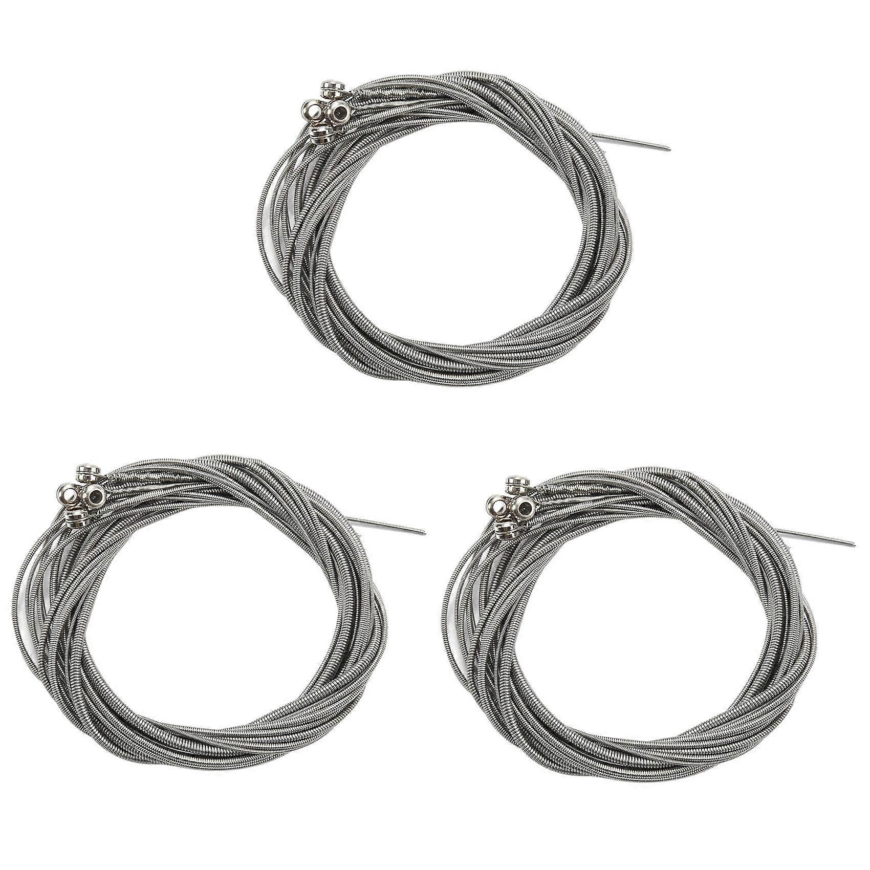 12 Pcs Stainless Steel Bass Strings Bass Guitar Parts Accessories Guitar String Silver Plated Gauge