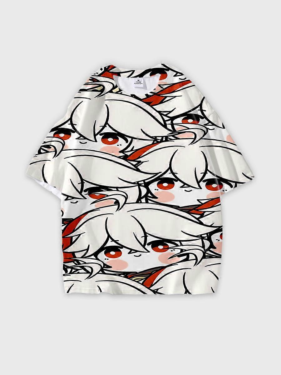 T-shirt round neck Role Pattern loose short sleeve C1163