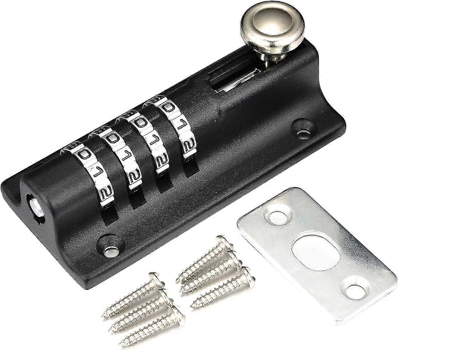 Combination Safety Lock for Sliding Door - High Security - 4 Digit - for Garden Sheds, Home Reinforcement, Barns, Fences, Child Safety, Workshops