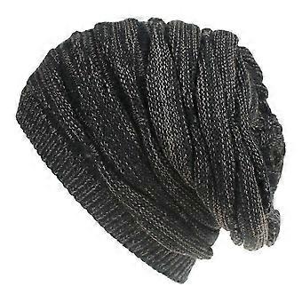 2025 Vinter Slouchy Beanie Hat med Fleece Foret, Strik Varm Blød Stretch Chunky Skull Cap til Mænd og Damer Kvinder Hestehale
