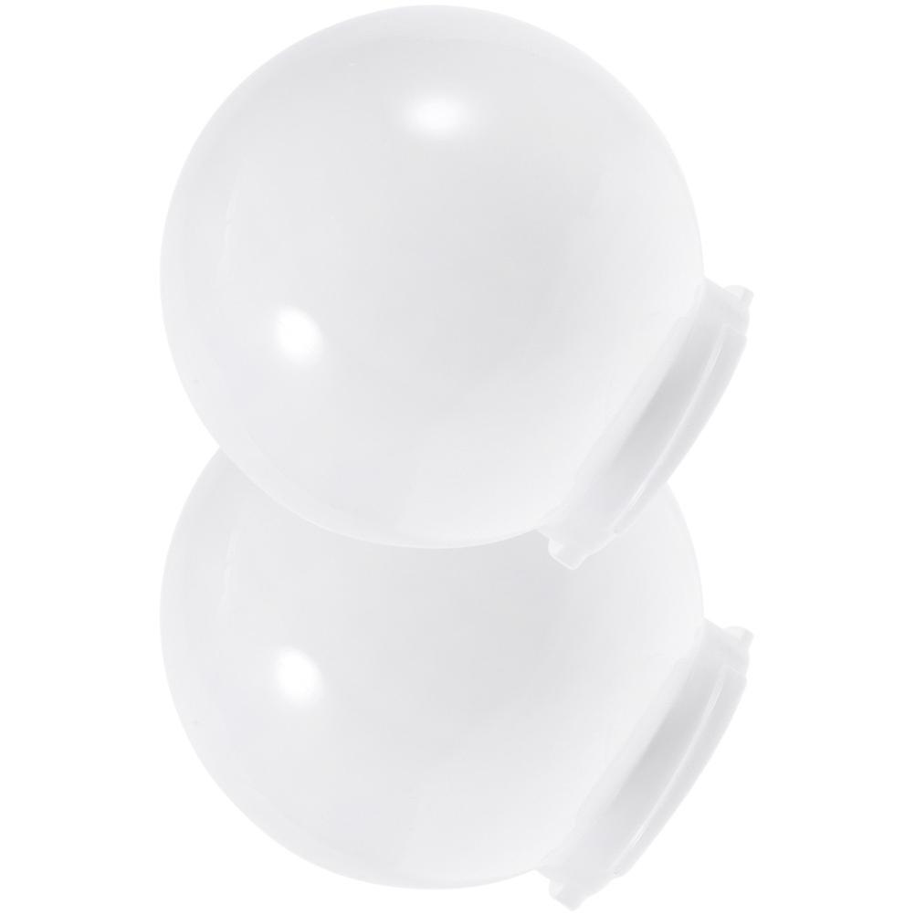 2pcs Globe Lampshade Replacement Cover for Wall Post Light Lightweight Durable Sphere Design for Outdoor Garden Use Easy Installation