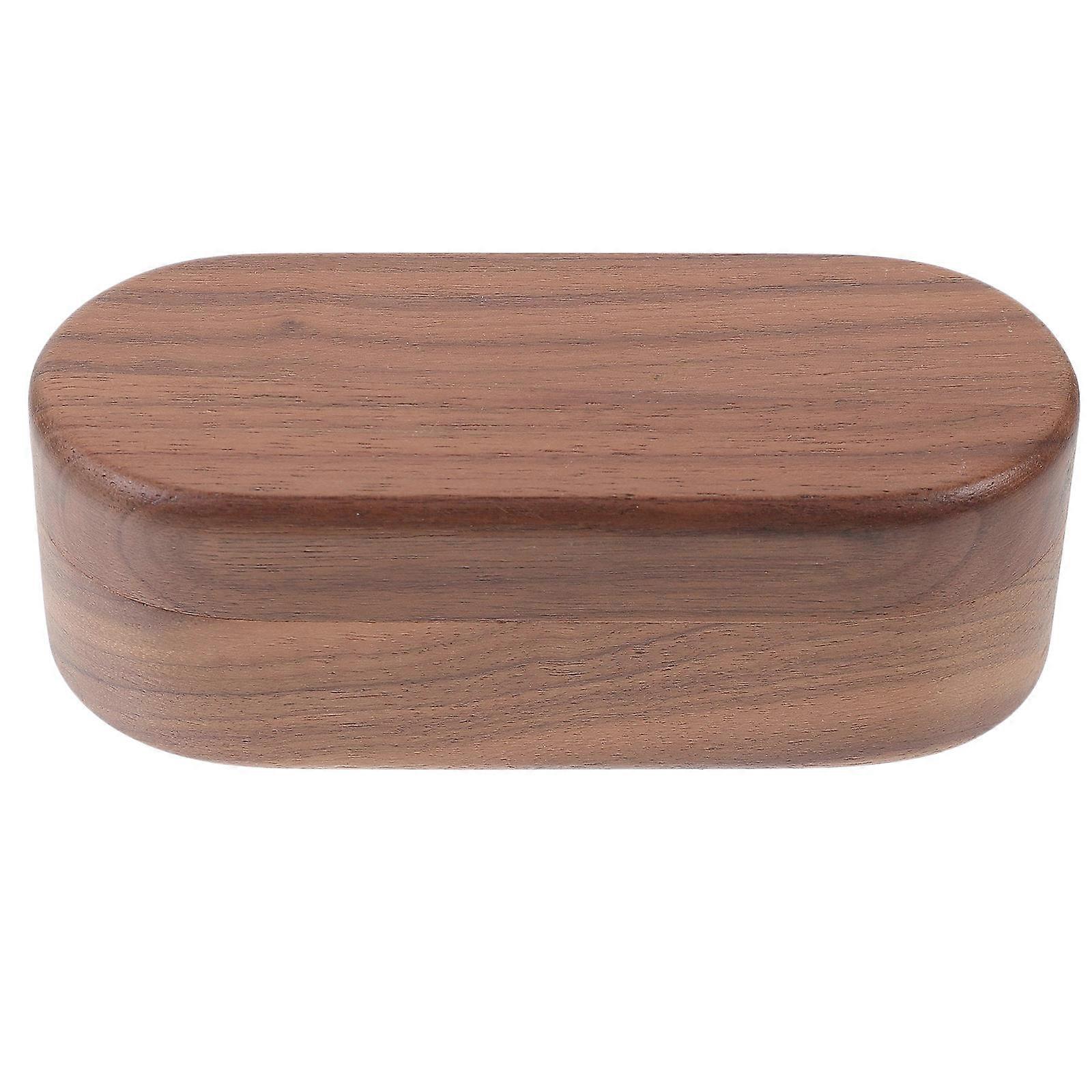 Wooden Inkpad Storage Case with Double Compartment for Stamp and Calligraphy Inkpad 1 Set