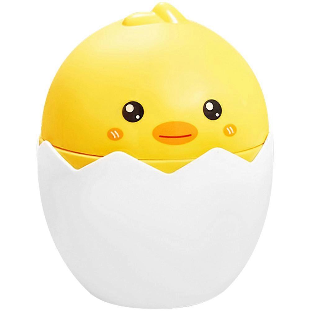 Cute Chicken Shaped Desktop Trash Can with Lid, Compact PP Garbage Bin for Home and Office, Space Saving Wastebasket for Countertop and Table Use