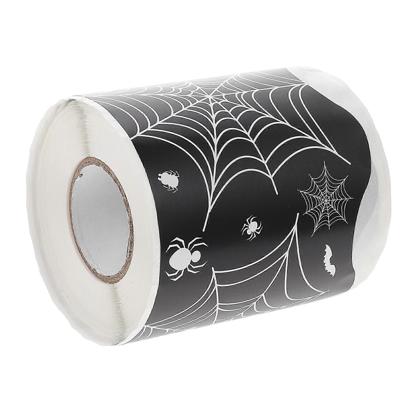 Spider Border Sticker Roll for Halloween Classroom Decor Coated Chalkboard Border for Bulletin Boards, Walls, Desks, and Lockers Easy Trimming