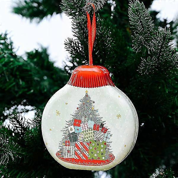 Christmas tin cookie jar, children's gift box.