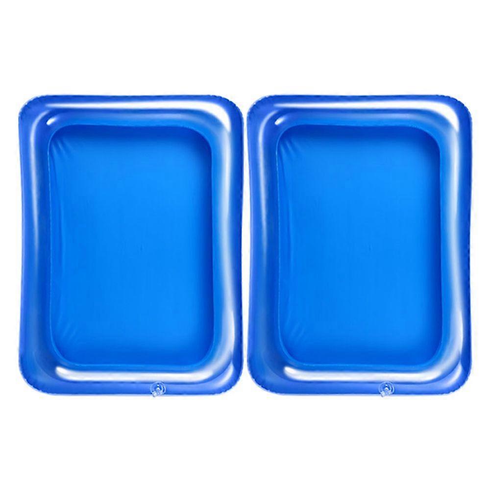 2PCS Inflatable Serving Bar Cooler Ice Buffet Ice Serving Bar Food Salad Drink Serving Tray Buffet Cooler for Pool Picnic
