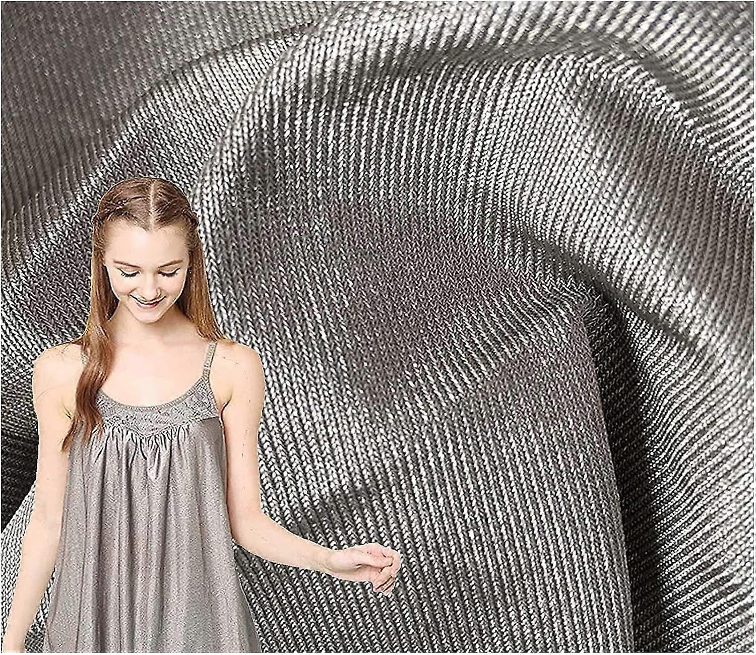 LXXW Shielding Fabric EMF Shielding Fabric, AntiRadiation, AntiElectromagnetic Interference, Silver Fiber Fabric (1.5 * 3m) 1.5*3m Silver