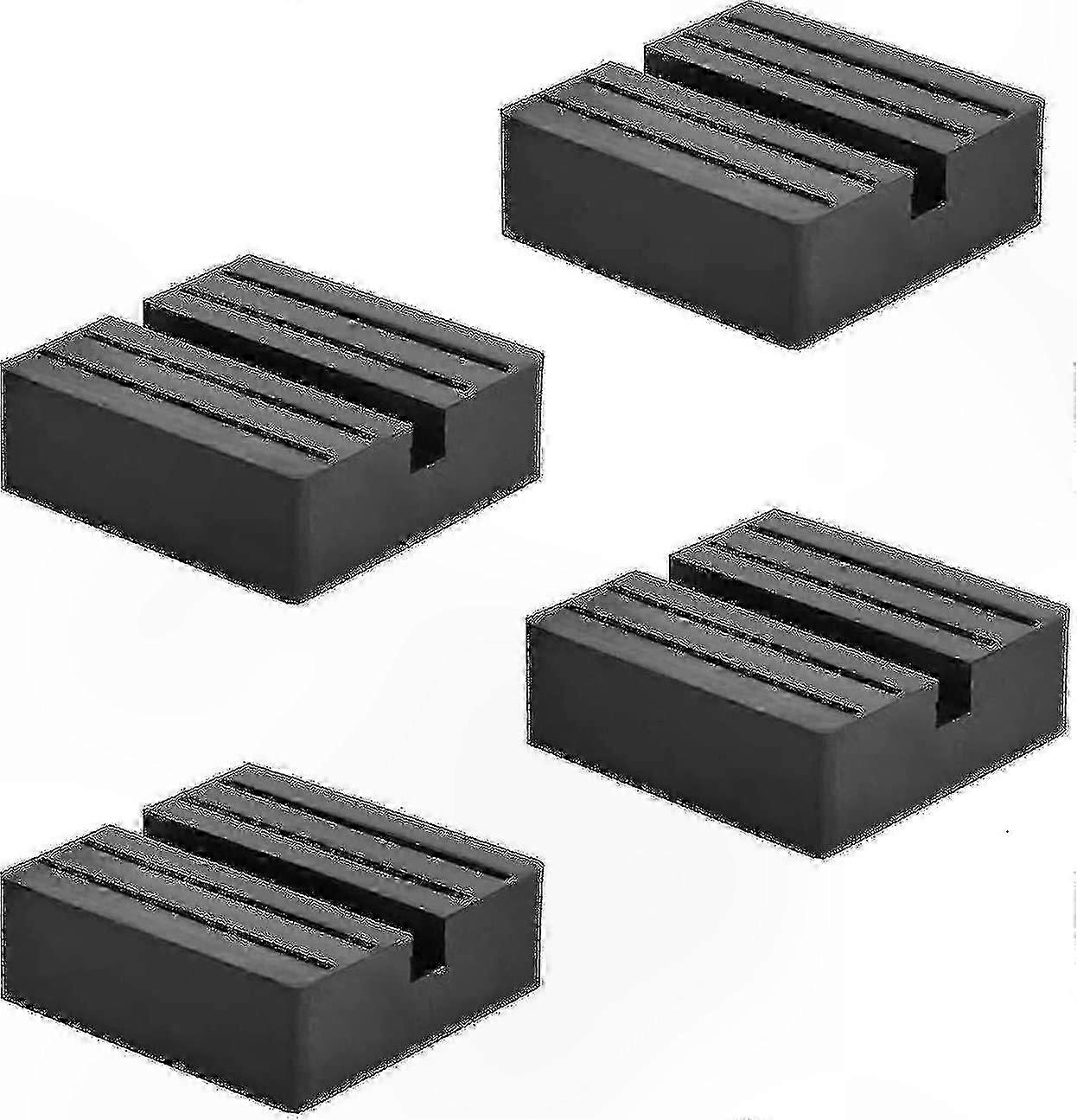 Vehicle Lift Protection Pads, Durable Rubber Buffer Blocks for Jack Slots, Set of 4