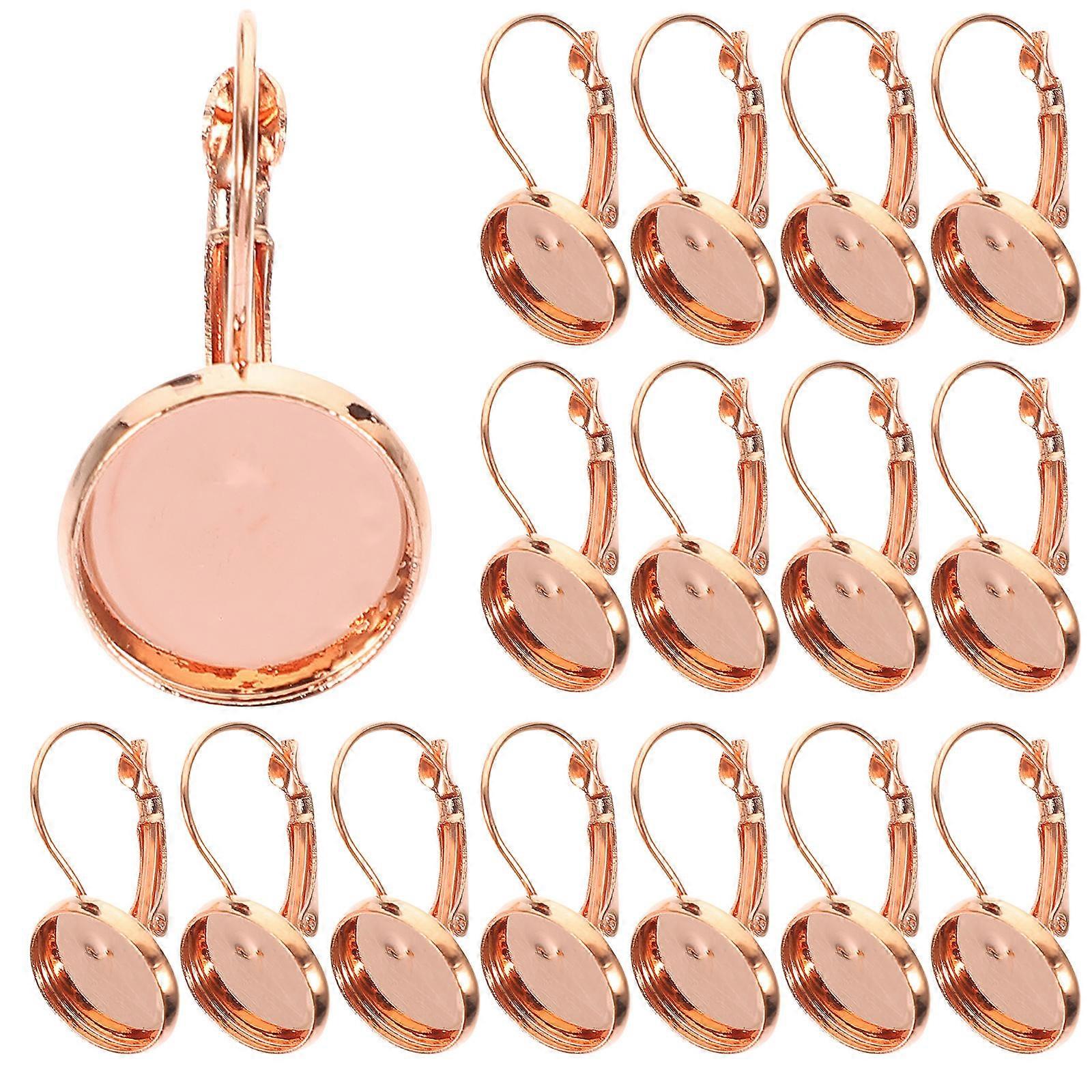 Rose Gold French Style Earring Hooks for DIY Jewelry Making Smooth Surface Iron Material