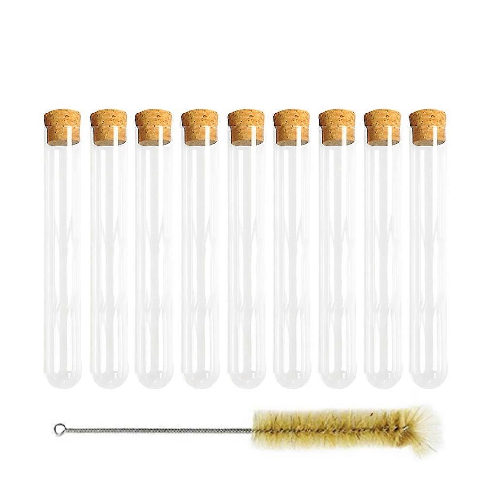 Glass Test Tubes with Cork Stoppers for Liquid Holding 15Pcs Transparent Clear Tubes