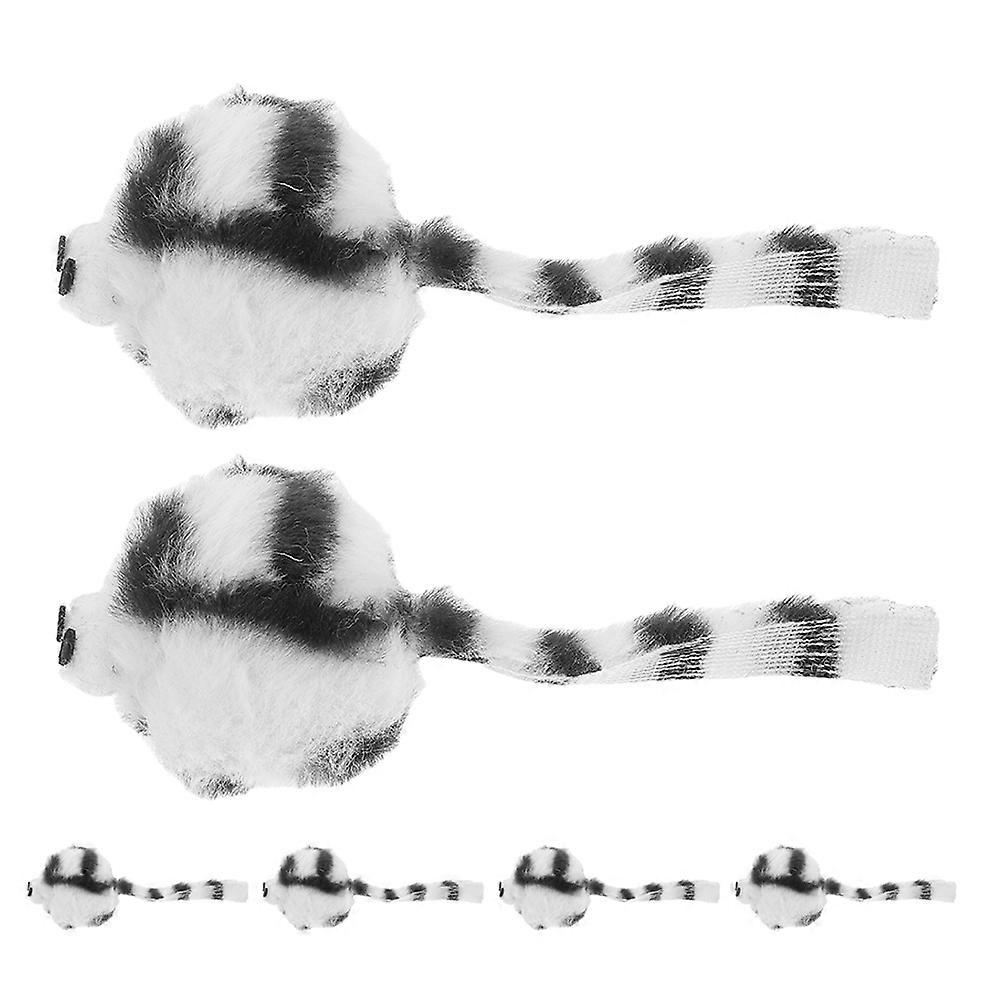 Cat Plush Toy 6Pcs Realistic Mouse Shaped Mice For Indoor Cats Engaging Playtime Multi Colored Toys