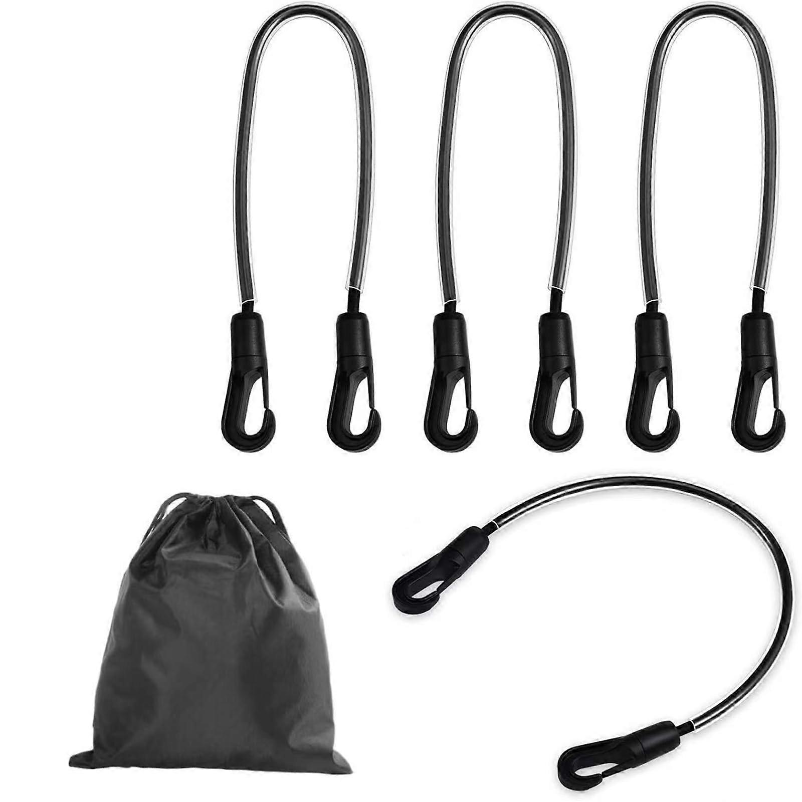 Set Of 4 Elastic Tail Straps For Horse Blankets Adjustable Fastening Strap With Double Ended Clips Secure Design PVC Horse Blanket Tension Straps