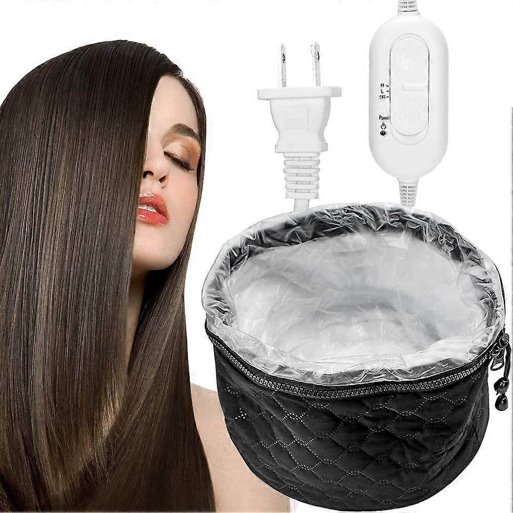 Bonnet chauffant à vapeur pour cheveux, contrôle de température à 2 niveaux, soin revitalisant en profondeur, pour une utilisation spa à domicile