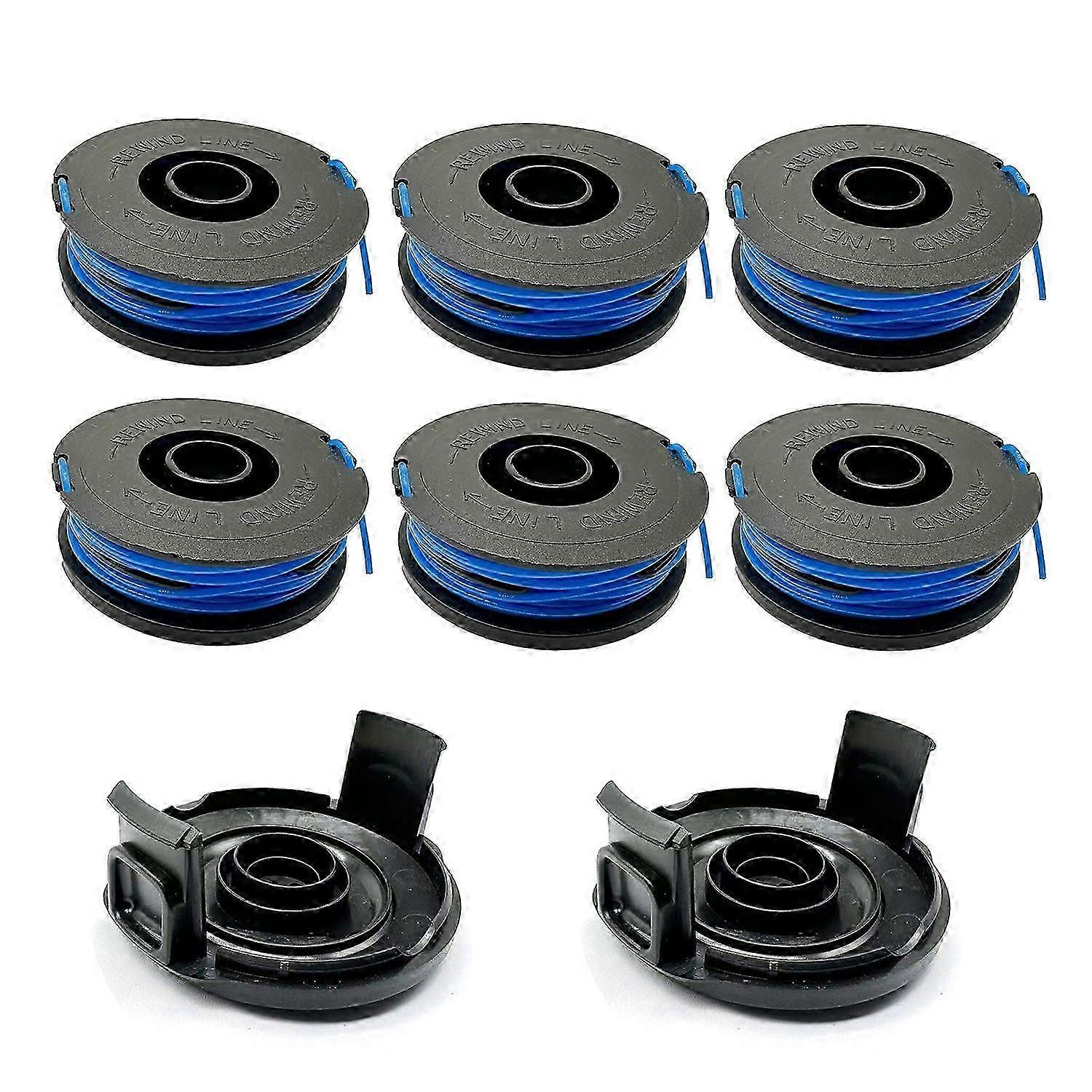 Type A RSJA-01+RSJA-01-1 For Spear & Jackson GT600/GT450 Lawn Mower 6 Replacement Spool + 2 Spool