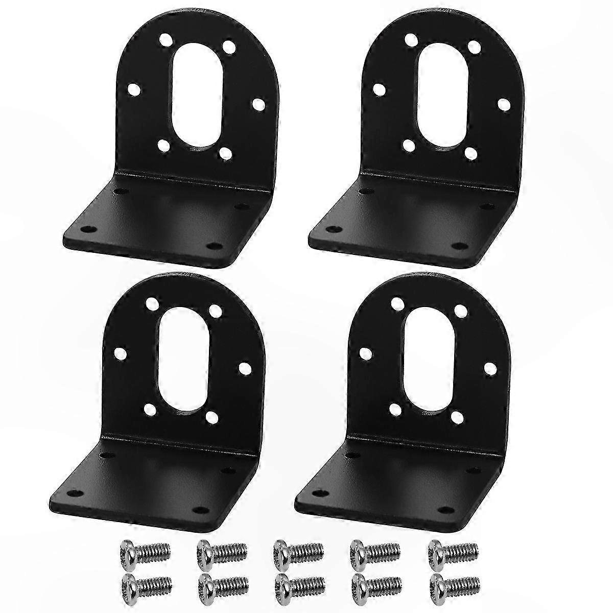 4-Pack DC Gear Motor Brackets with Fasteners for Secure Mounting
