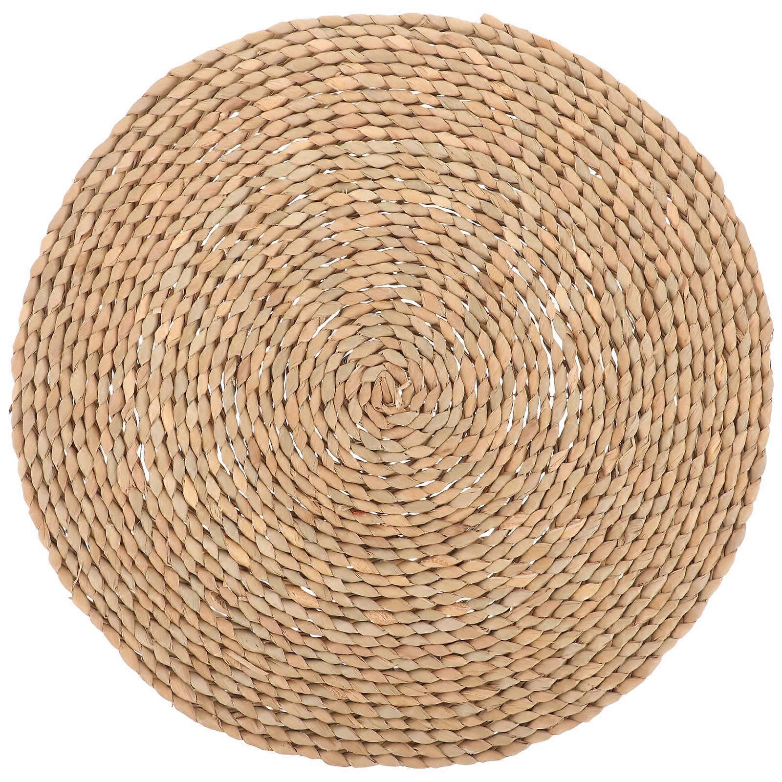 Chocolate Woven Floor Pillow for Home Use Sturdy and Handmade Seat Cushion 18.9 x 18.9 inches