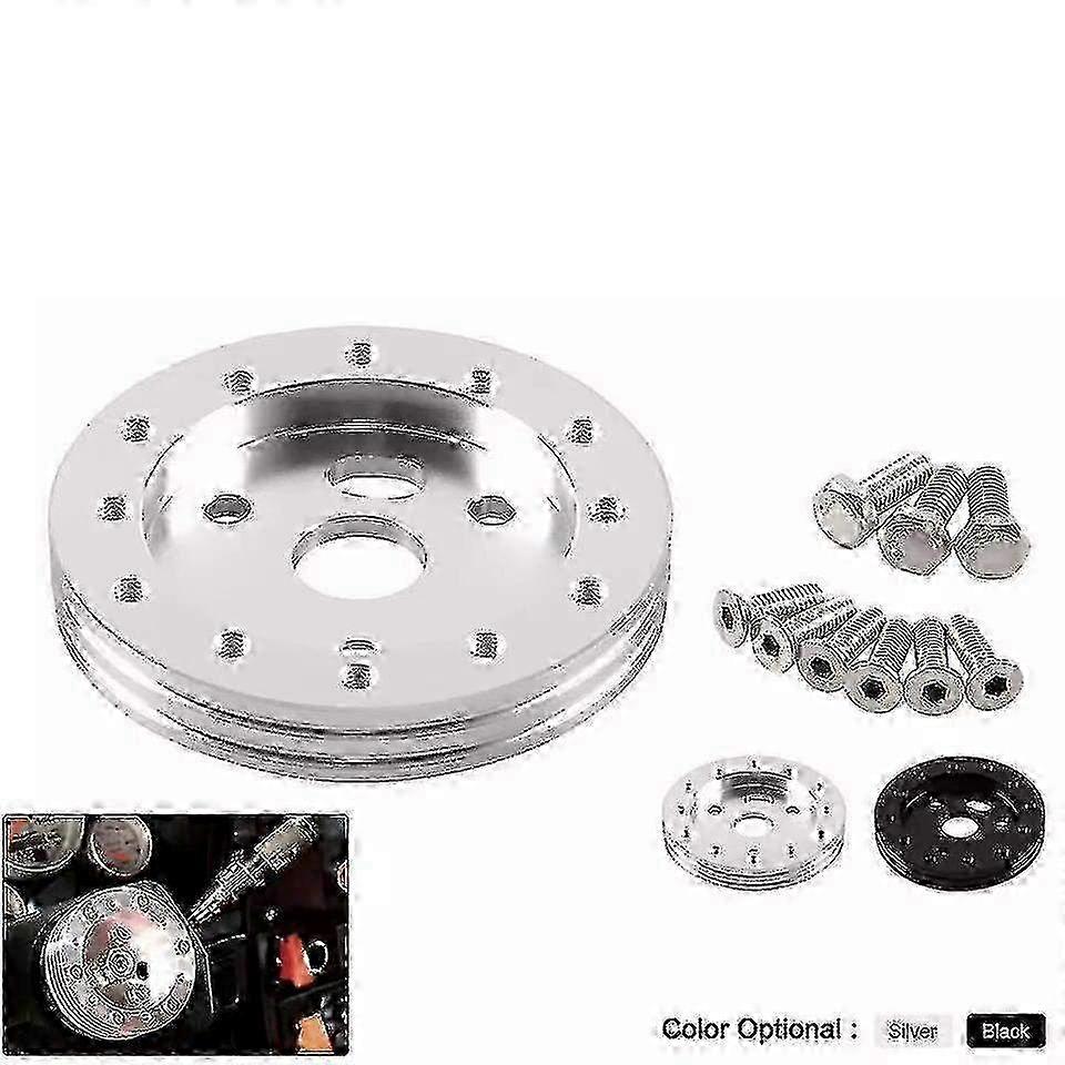 0.5 Steering Wheel Hub for 6-Hole with Grant APC 3-Hole Adapter Boss Kit - Black & Silver Mounting Component