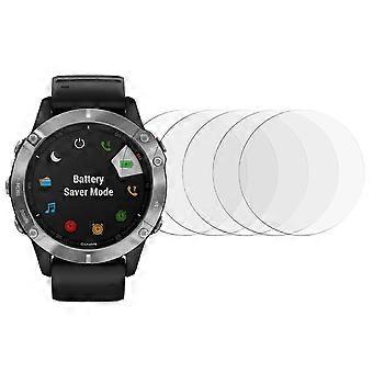 5 stk for garmin fenix 6/6 pro skjermbeskytter bue kant herdet glass klar smart klokke film