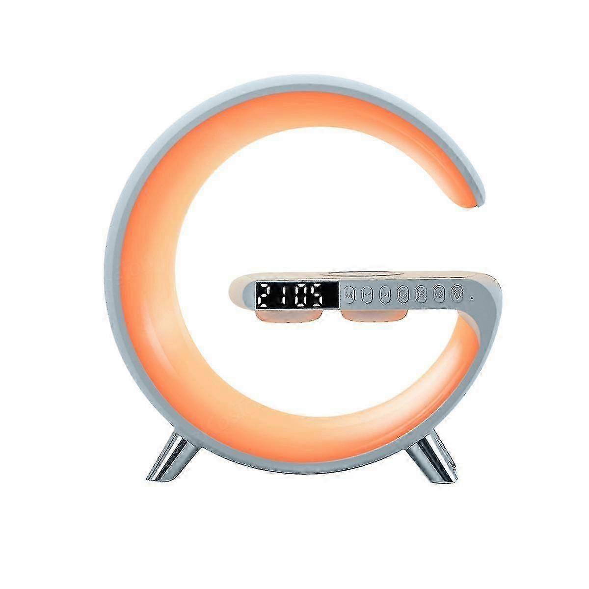 Wireless Charger Bluetooth Speaker Projection Lamp Rgb Night Light Digital Alarm Clock For Sleeping