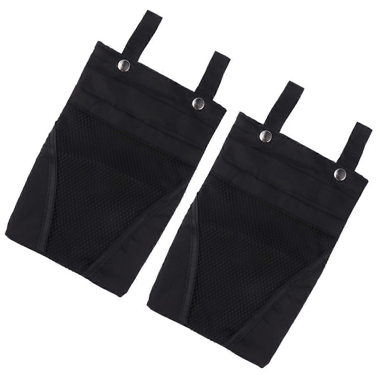 2-Pack Bicycle Handlebar Bag with Multiple Compartments, Practical Storage for E-Bikes and Bicycles, Black
