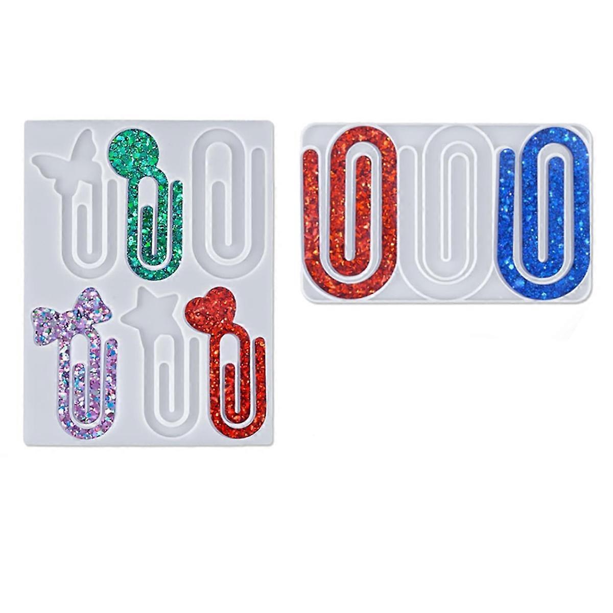 Resin Bookmark Molds 9-Cavity Paperclip Shape Bookmarks Silicone Mold