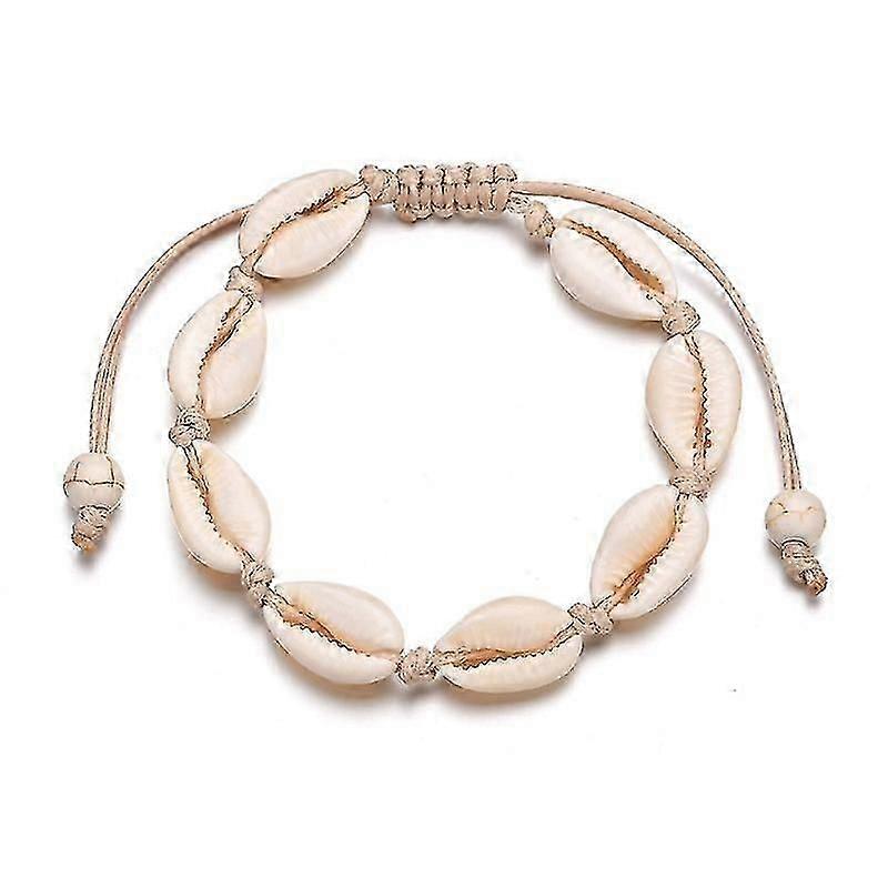 Adjustable Bracelet With White Shells-white