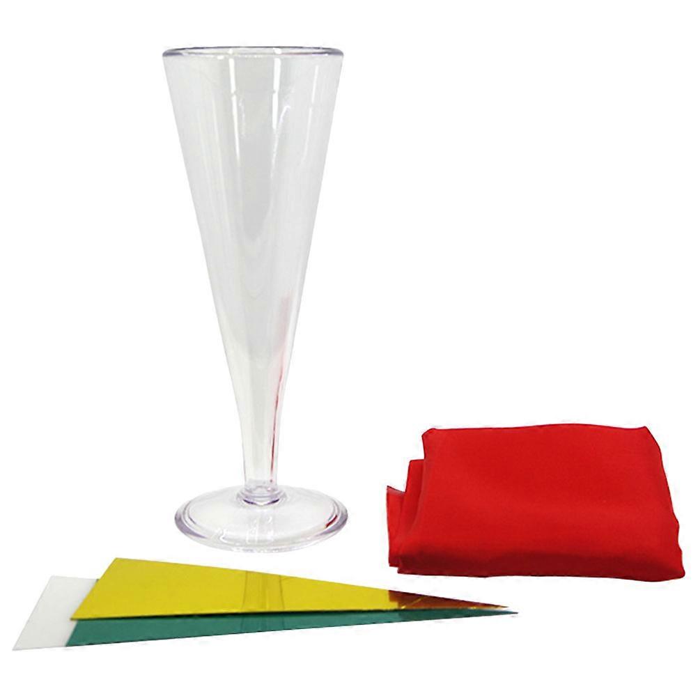 Interactive Prank Toy Assorted Color Wine Glass Color Changing 21x7.8cm Compact Design For Performers 1 Set
