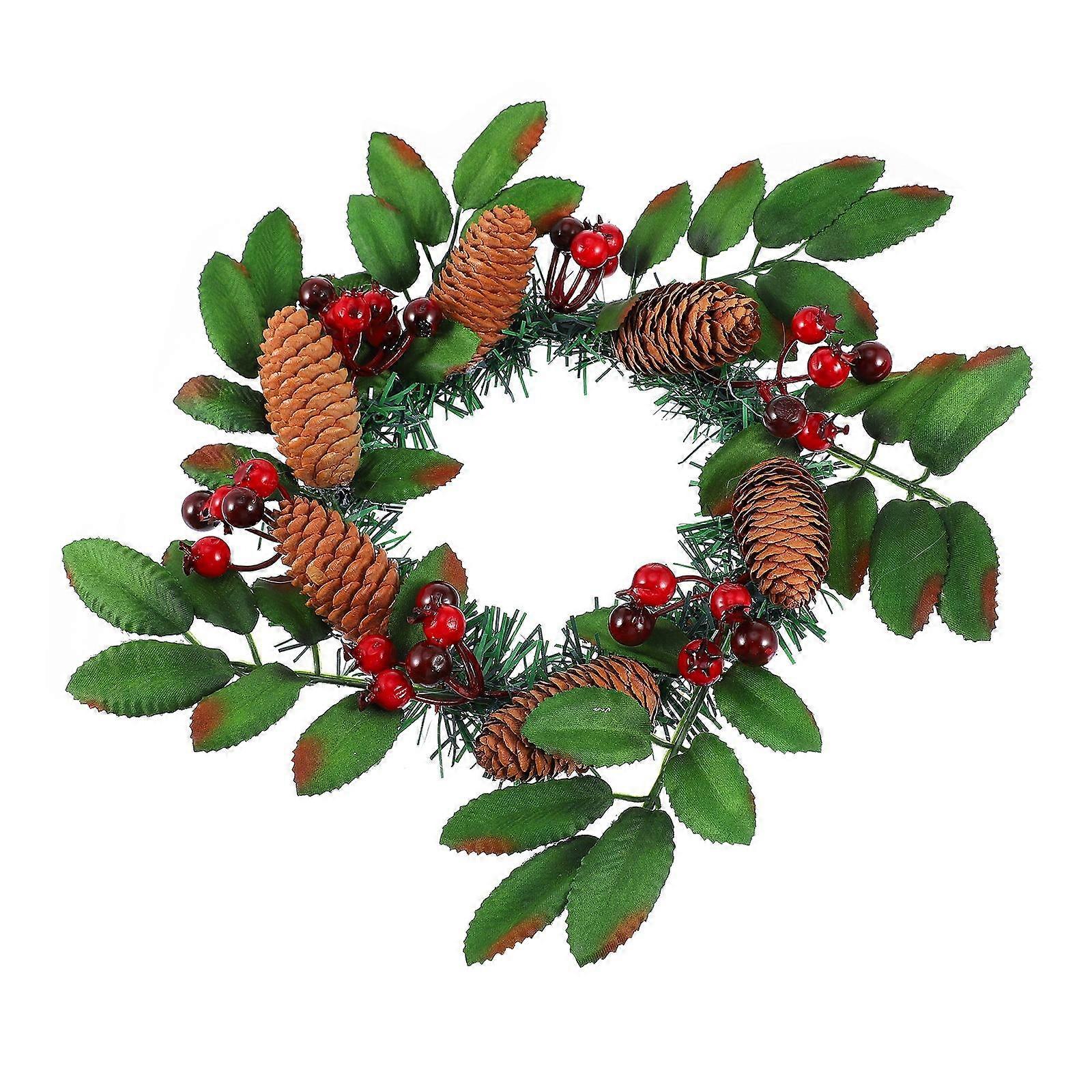 Artificial Holiday Wreath 1 Set 30x30cm Chic Design For Banquet Decoration