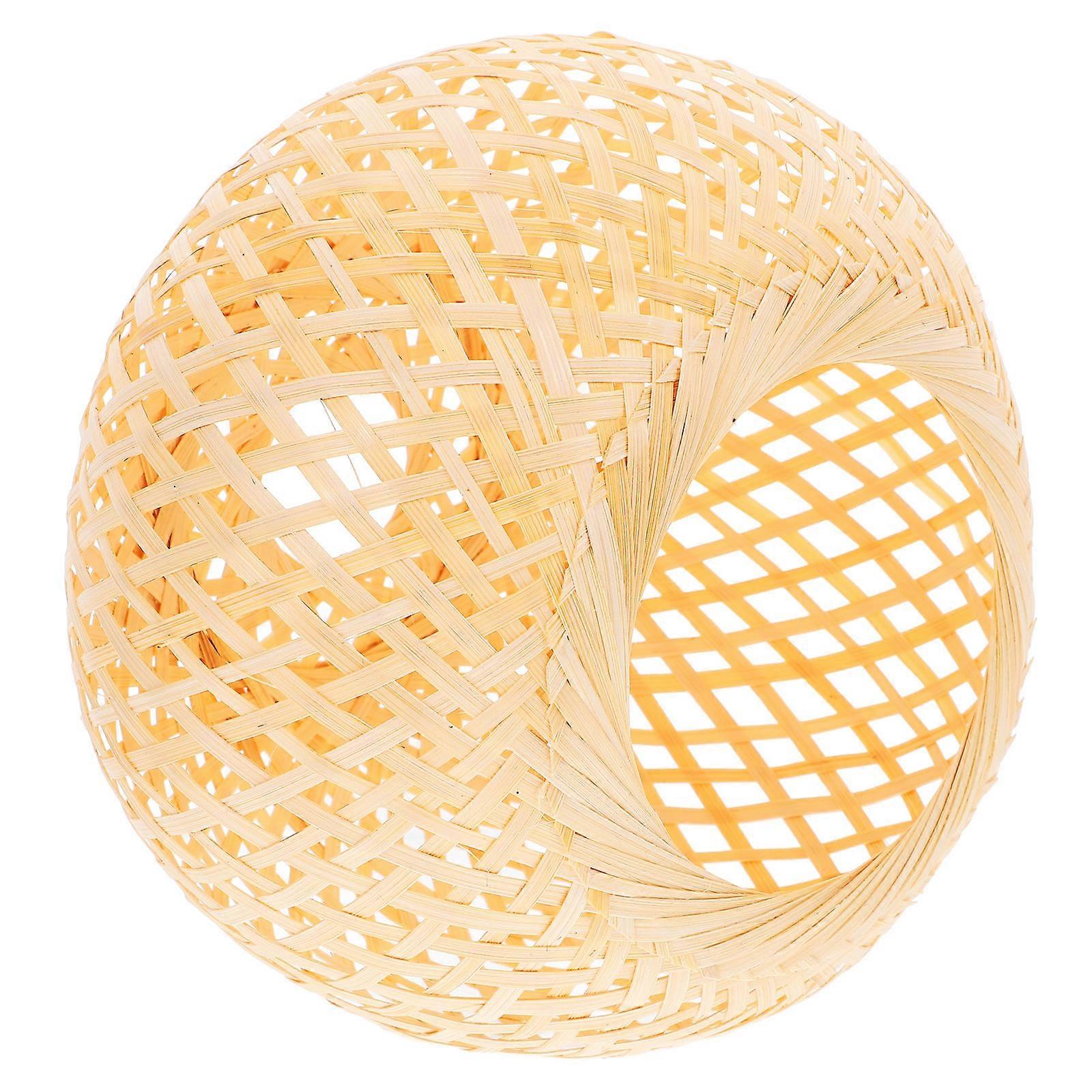 1pc Bamboo Woven Lampshade with Simple and Chinese Style Lamp Cover Accessory